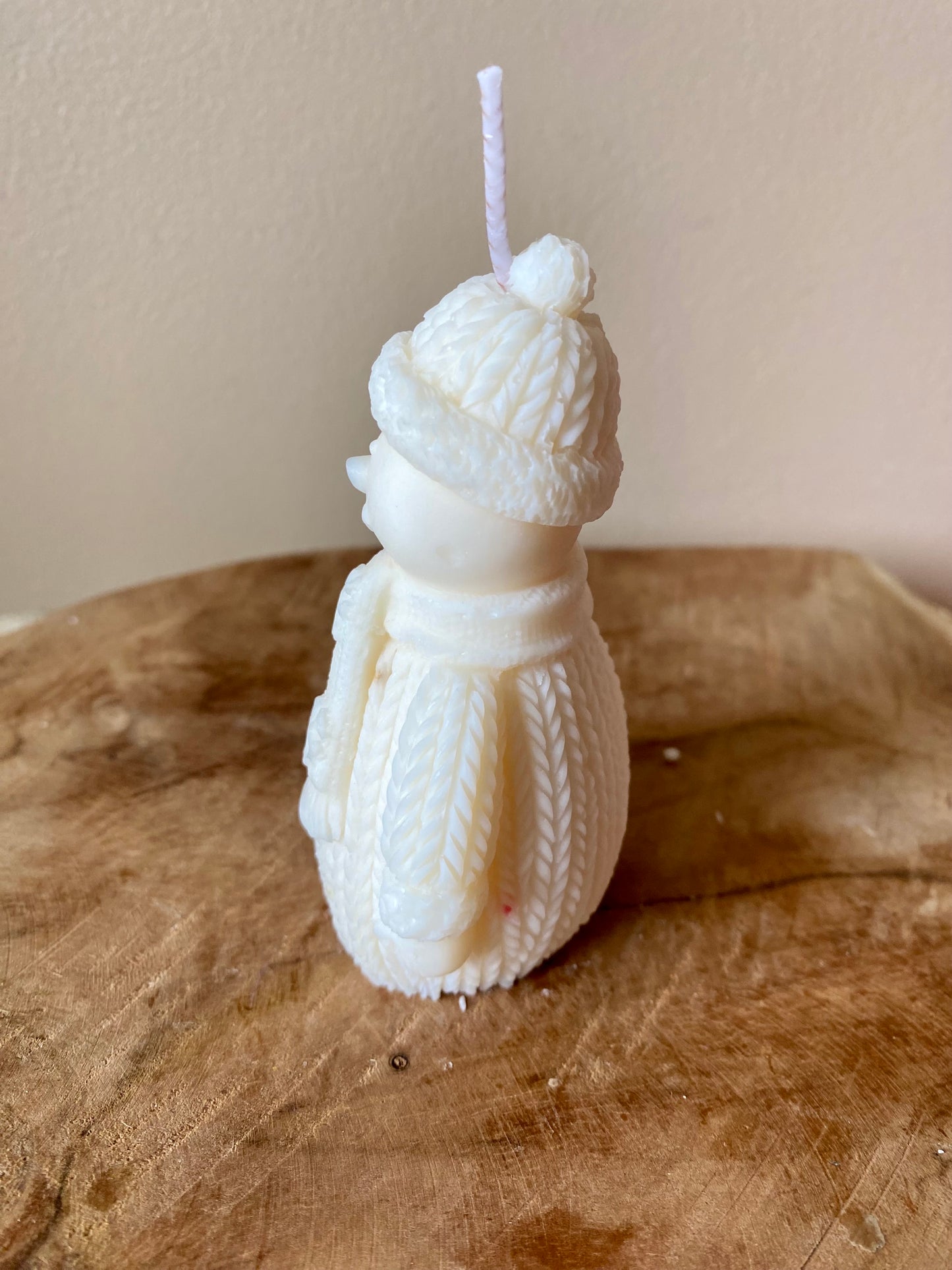 Bougie bonhomme de neige