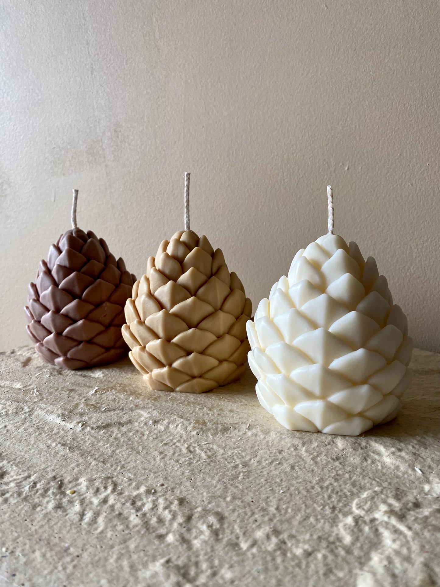 Bougie automne pomme de pins