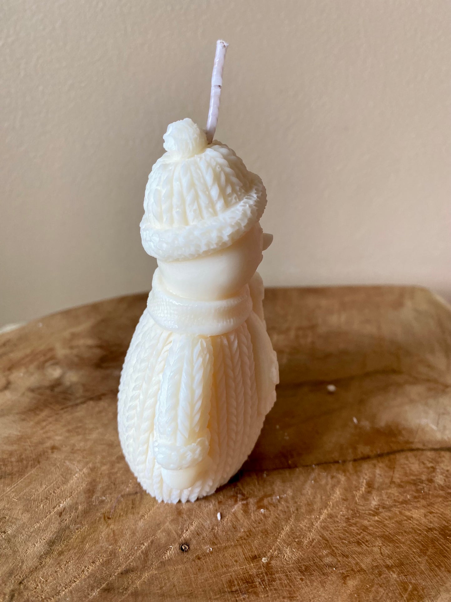 Bougie bonhomme de neige