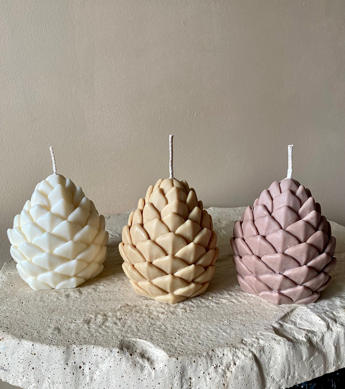 Bougie automne pomme de pins