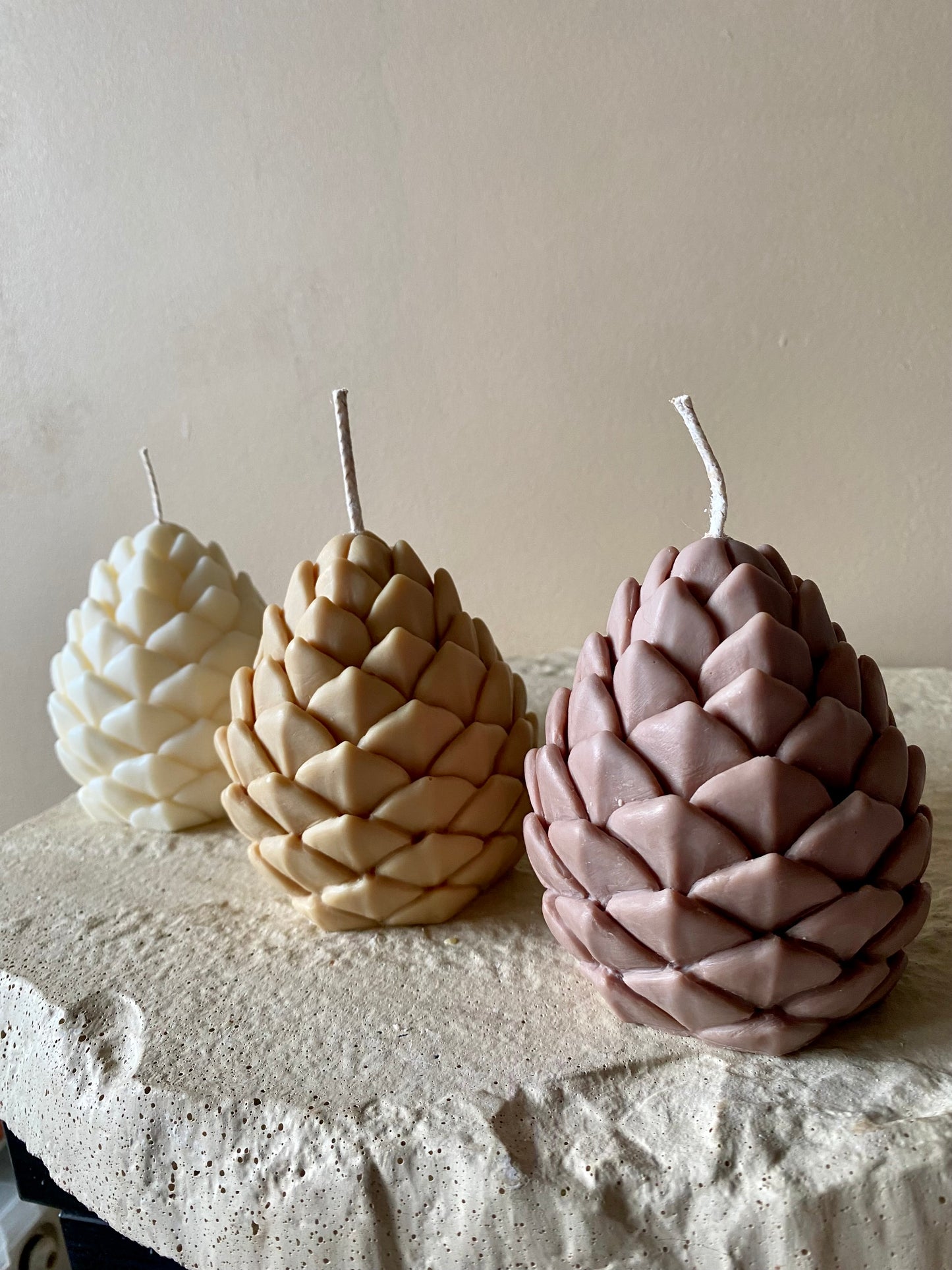 Bougie automne pomme de pins