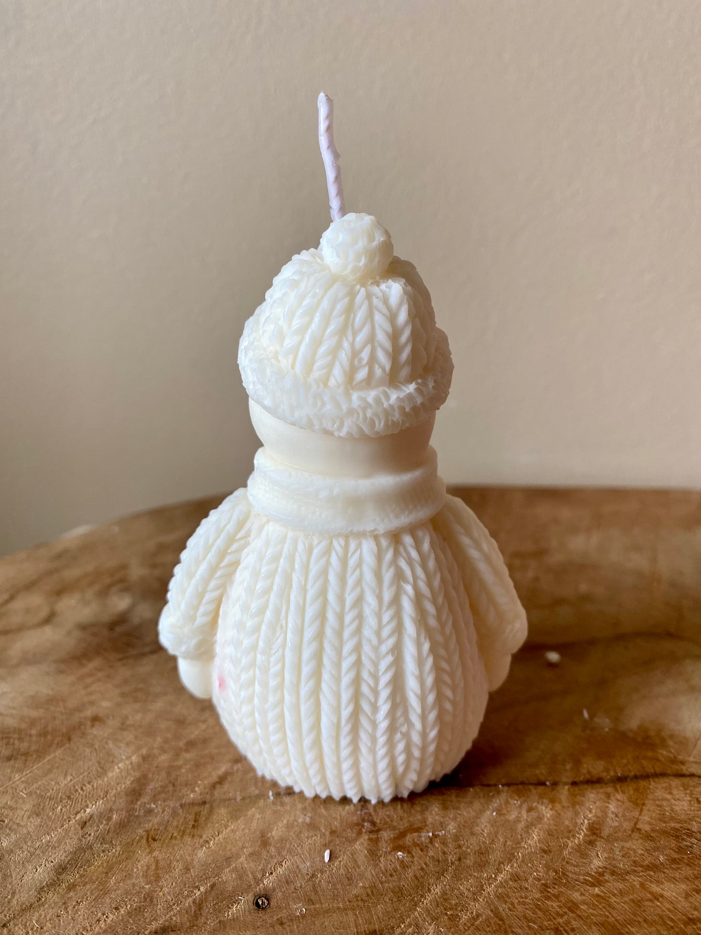 Bougie bonhomme de neige