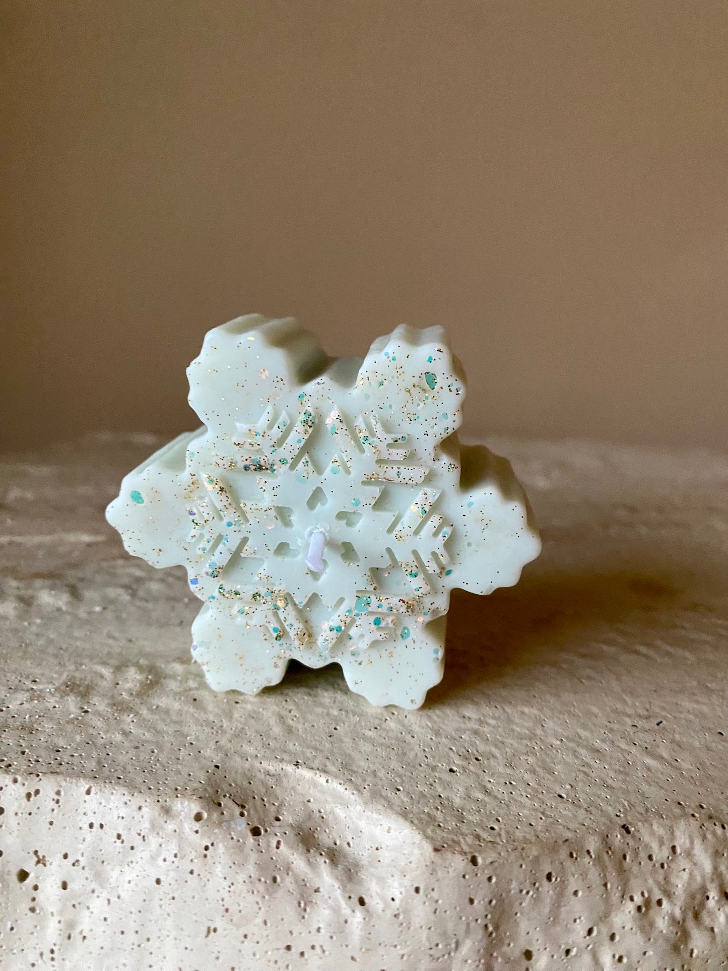 snowflake candle