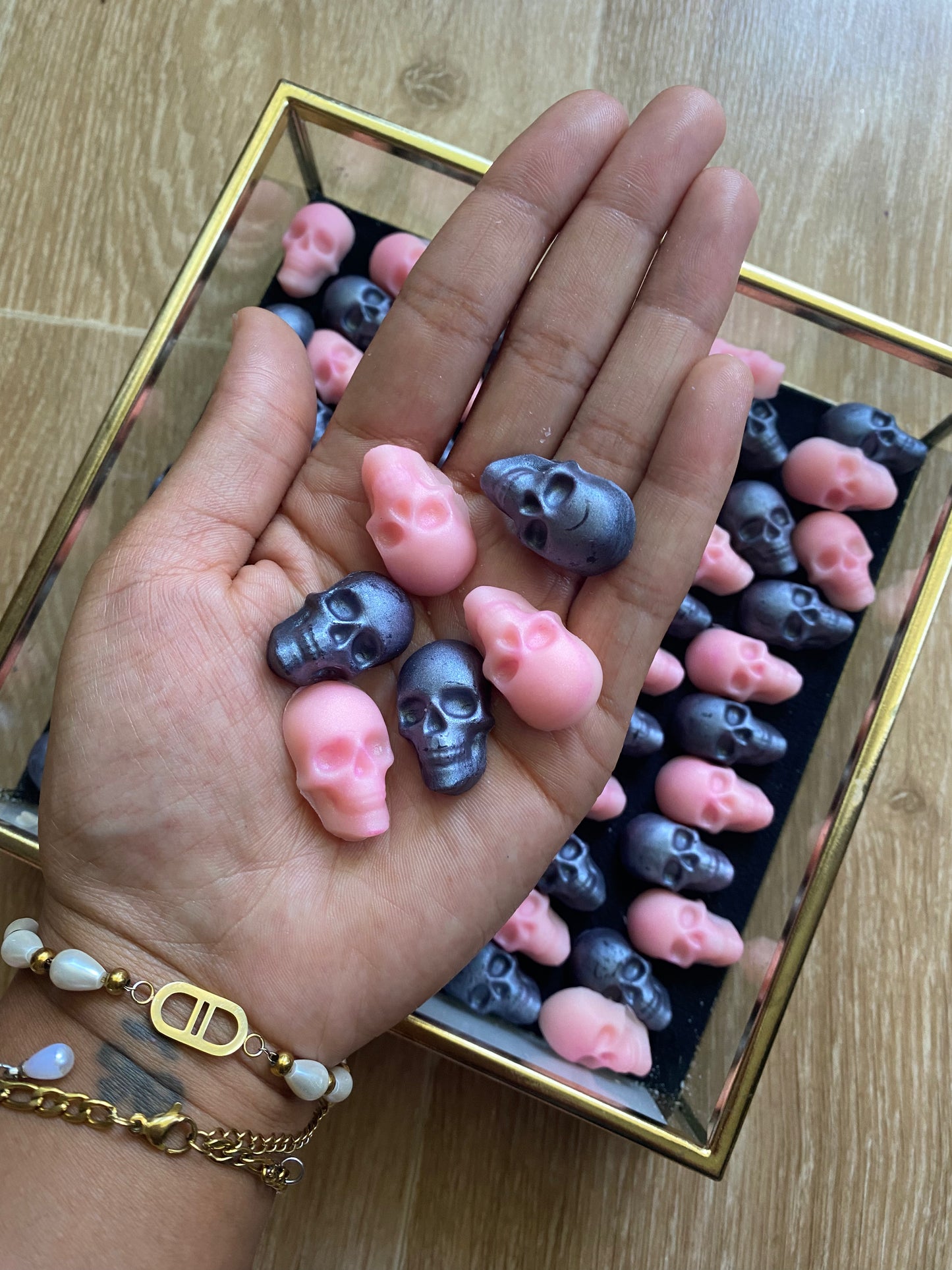 Fondant tête de mort barbe à papa