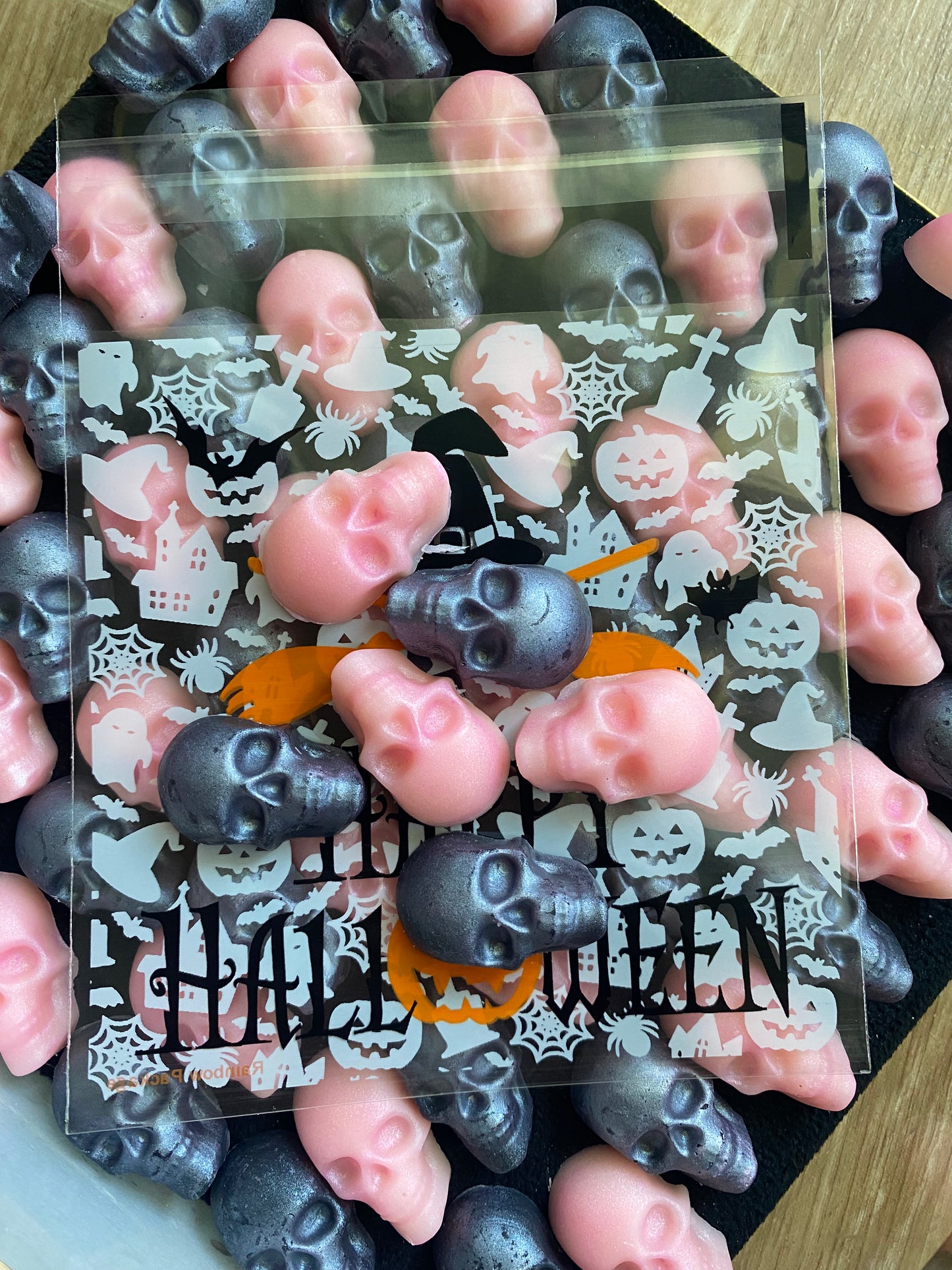Fondant tête de mort barbe à papa