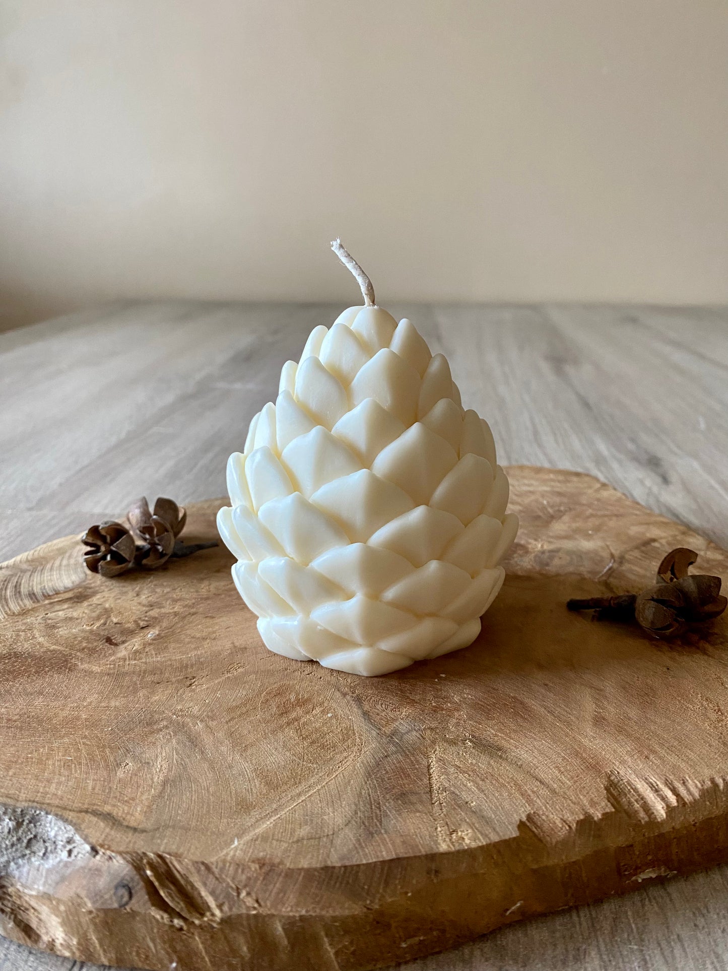 Bougie automne pomme de pins